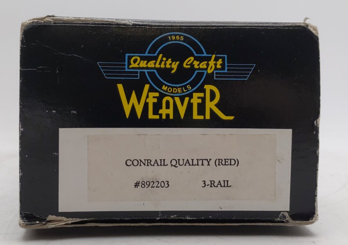 Weaver 892203 O Gauge Conrail Quality (Red) Covered Hopper #892203 -3Rail VG/Box