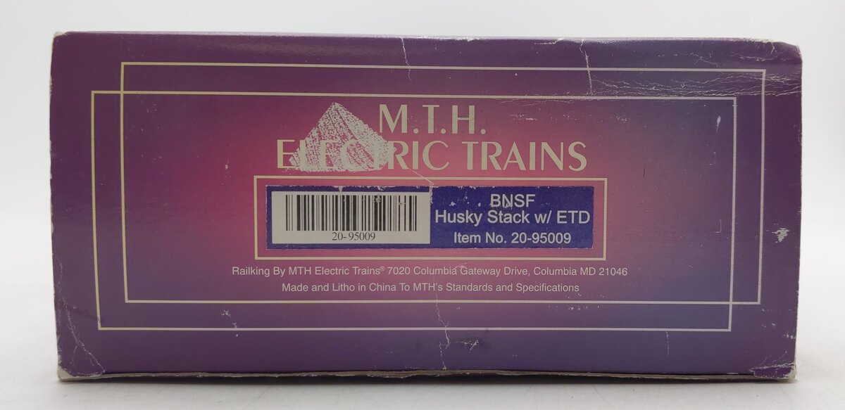 MTH 20-95009 O BNSF Husky Stack Container Car w/ETD EX/Box