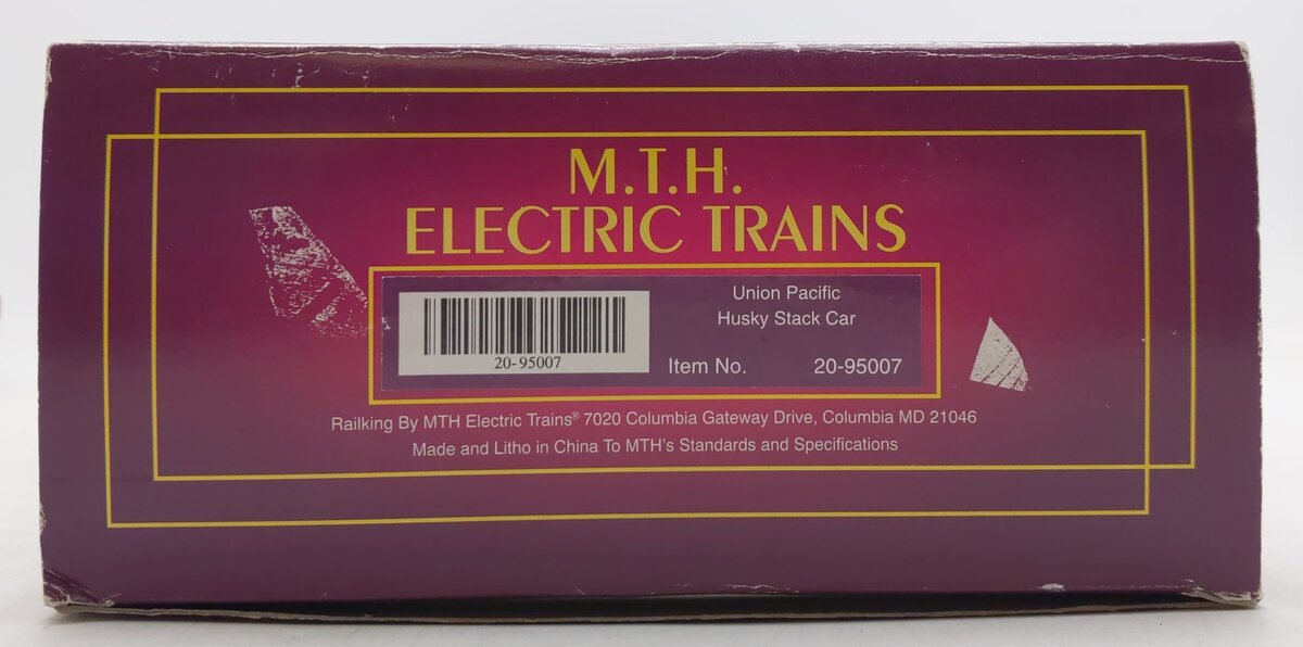 MTH 20-95007 O Gauge Union Pacific Husky Stack Car w/ Containers #2520028 EX/Box