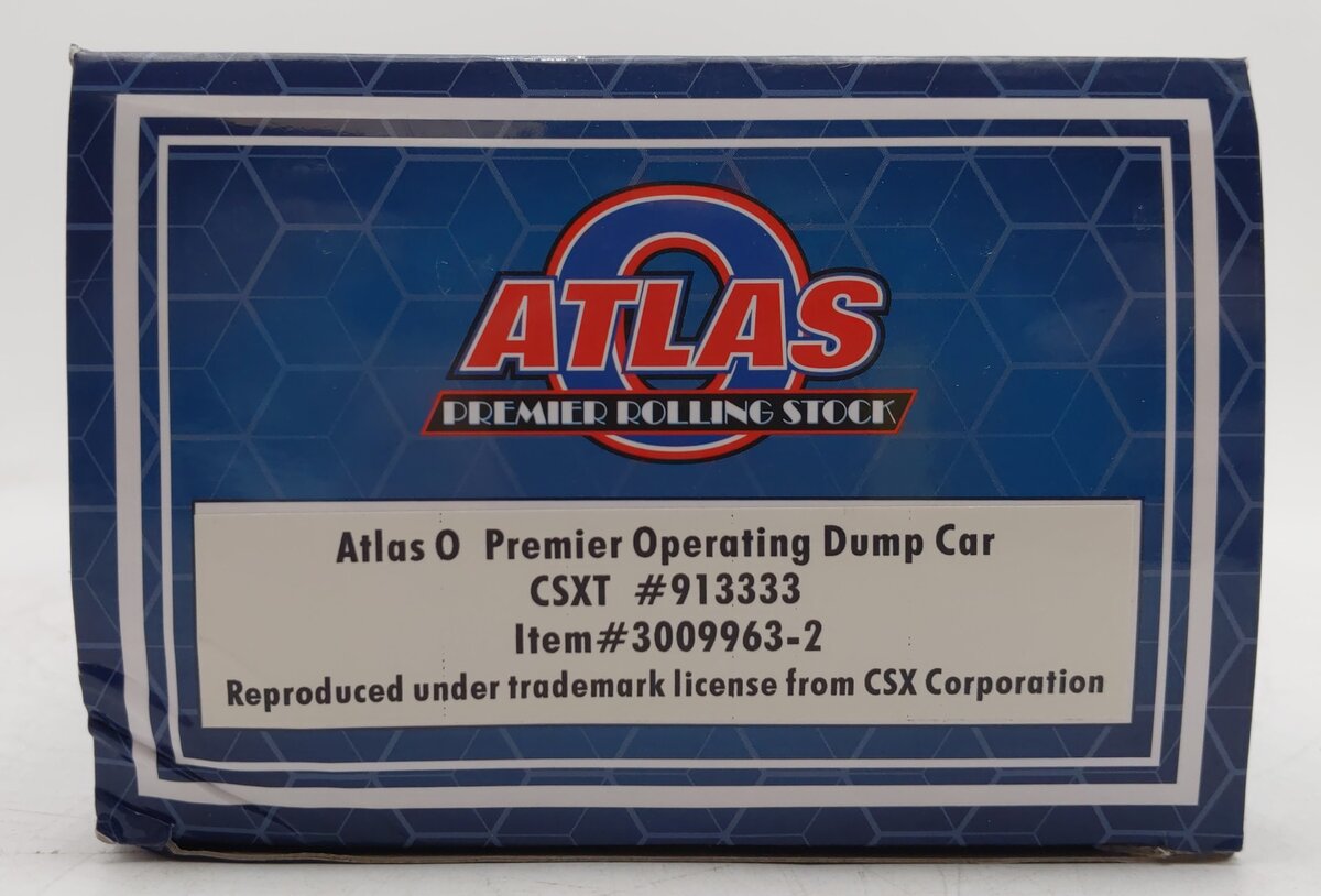 Atlas 3009963-2 O Gauge Amtrak Premier Operating Dump Car w/Load #913333 LN/Box