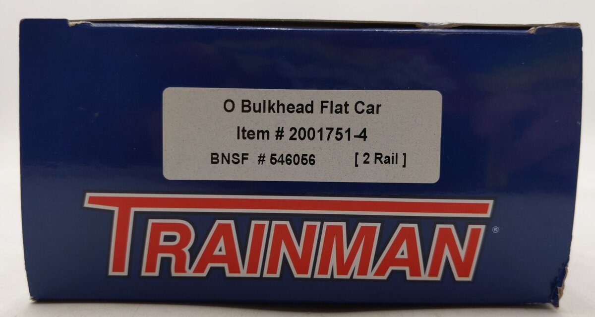 Atlas 2001751-4 O Scale BNSF Bulkhead Flat Car #546056 (2-Rail) NIB