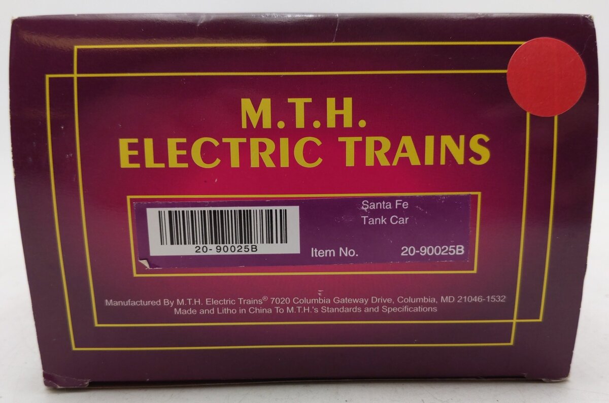 MTH 20-90025B O Gauge Santa Fe Tank Car #100271 EX/Box