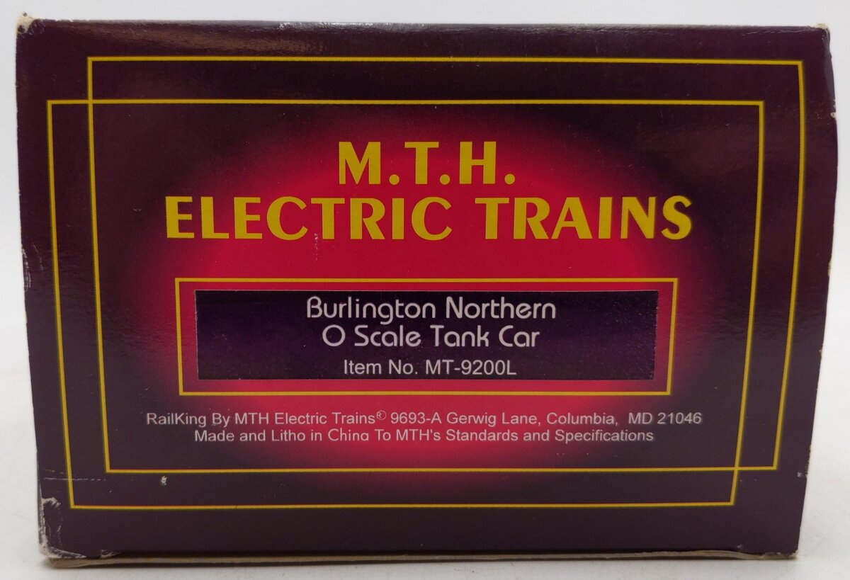 MTH 20-9200 O Burlington Northern Tank Car #12686 EX/Box
