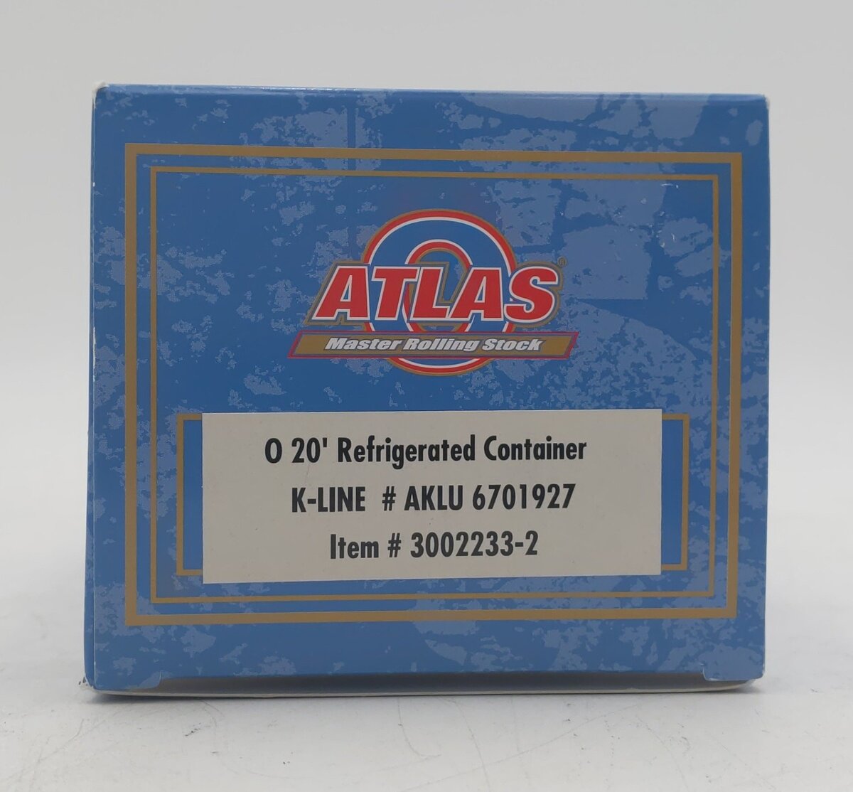Atlas 3002233-2 3002233 O K-Line 2 Rail 20' Refrigerated Container #6701927 NIB