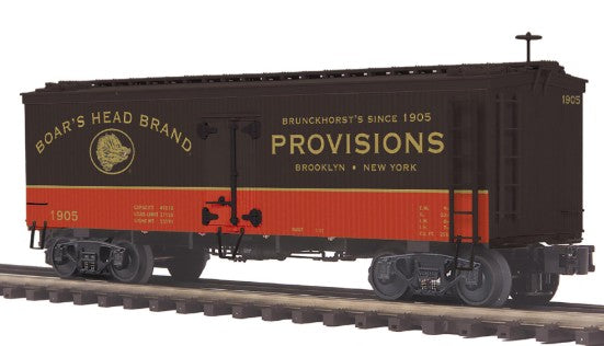MTH 20-94572 O Gauge Boar’s Head 36’ Woodsided Reefer Car #1905 NIB