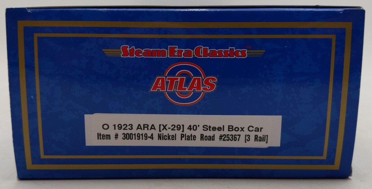 Atlas 3001919-4 O Custom Nickel Plate Road ARA X-29 40' Steel Boxcar #25367/Box