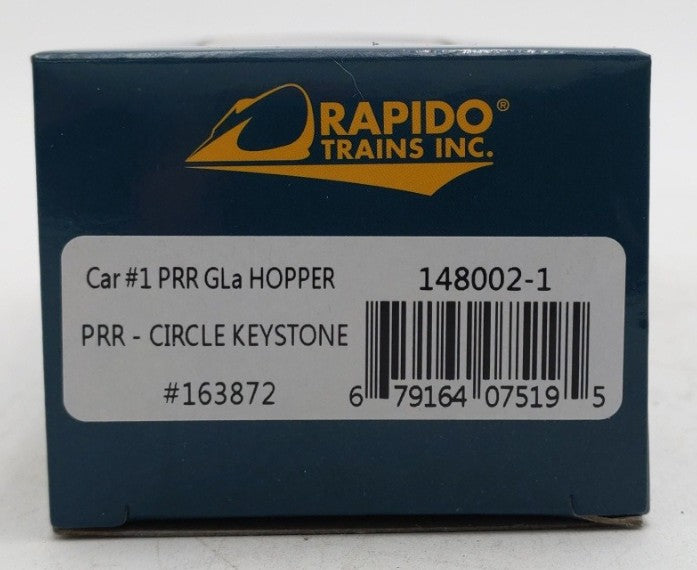 Rapido Trains 148002-1 HO PRR Circle Keystone GLa 2-Bay Hopper Car #163872 NIB