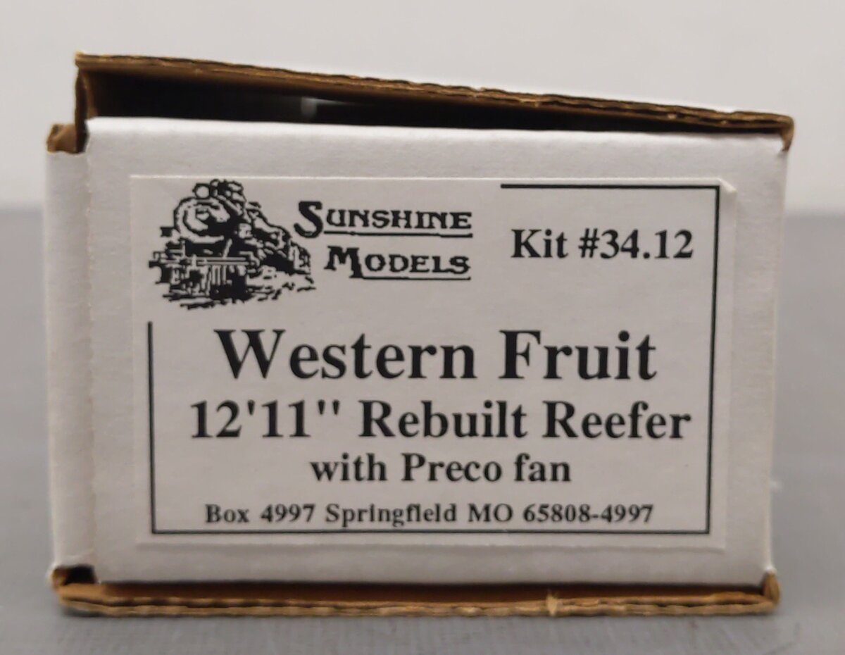 Sunshine Models 34.12 HO Western Fruit Exp 12'11" Rebuilt Reefer Kit-Assembled EX/Box
