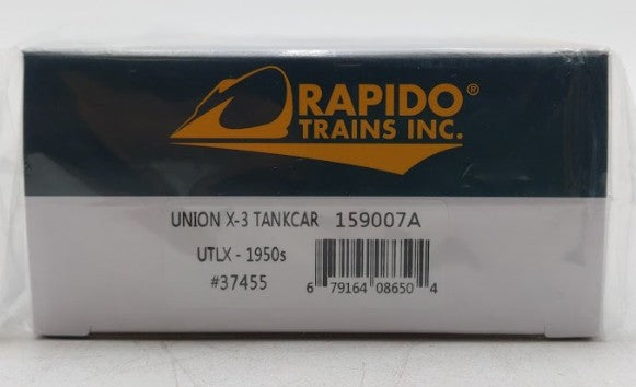 Rapido Trains 159007A HO UTLX 1950s Scheme X-3 10,000 Gallon Tank Car #37455 NIB