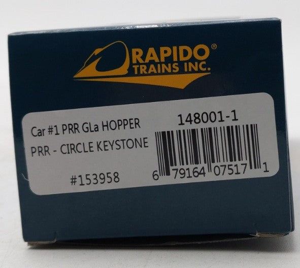 Rapido Trains 148001-1 HO Scale Pennsylvania Railroad GLa Hopper Car #153958 NIB