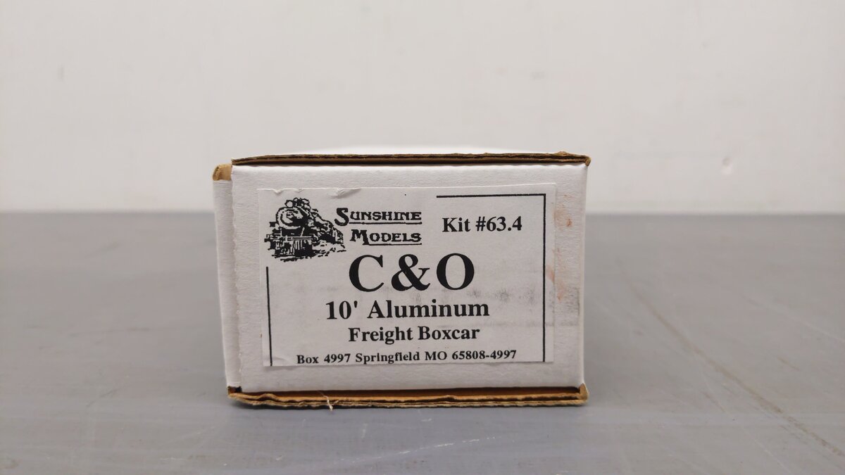 Sunshine Models 63.4 HO Chesapeake & Ohio 10' Aluminum Boxcar Kit-Assembled EX/Box