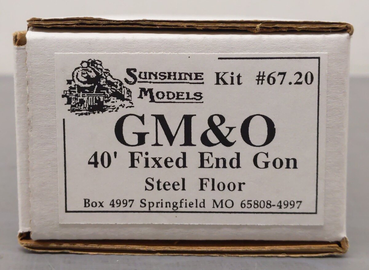 Sunshine Models 67.2 HO Gulf Mobile & Ohio 40' Fixed End Steel Floor Gondola Kit LN/Box
