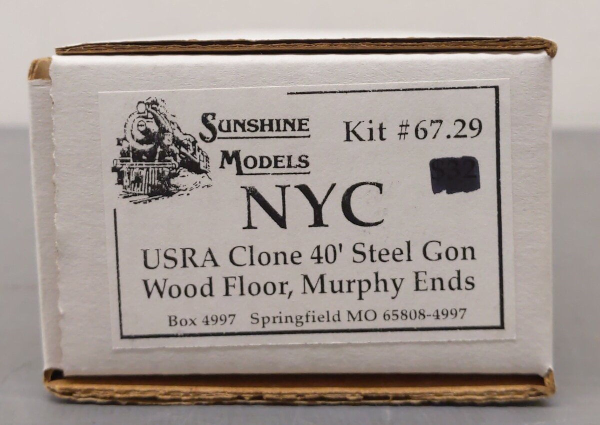 Sunshine Models 67.29 HO New York Central USRA Clone 40' Steel Gondola Kit LN/Box