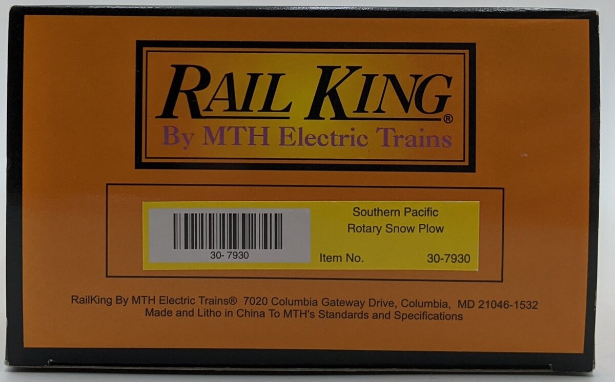 MTH 30-7930 O Gauge Southern Pacific Rotary Snow Plow #221 NIB