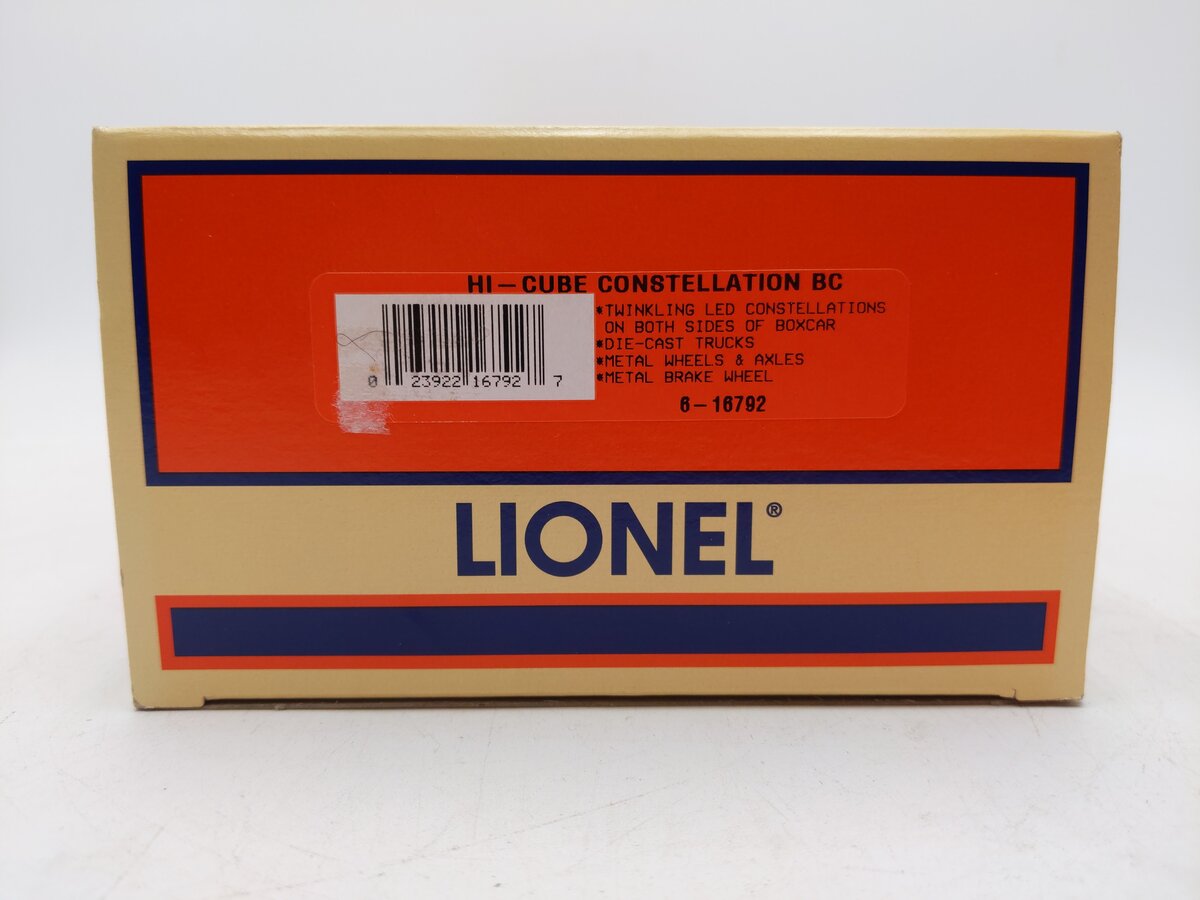 Lionel 6-16792 O Gauge Constellation Hi-Cube Boxcar LN/Box