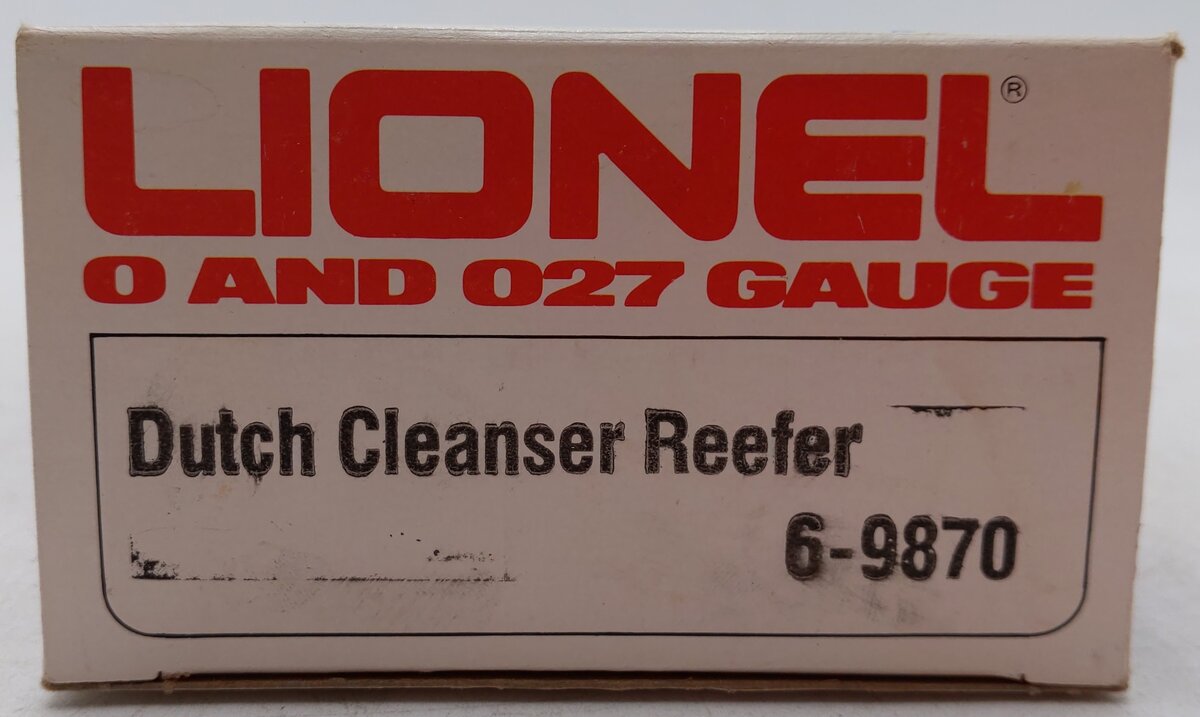 Lionel 6-9870 O Gauge Old Dutch Cleanser Billboard Reefer Car EX/Box