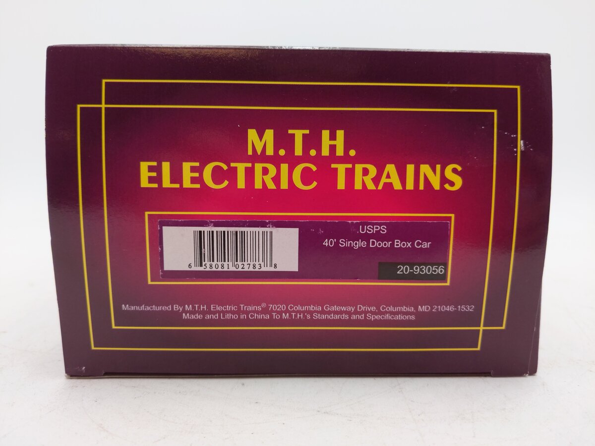 MTH 20-93056 O Gauge US Post Office 40' Single Door Boxcar #0006 LN/Box