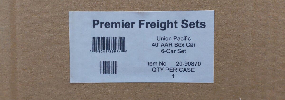 MTH 20-90870 O Gauge Union Pacific 40' AAR 6-Car Boxcar Set MT/Box