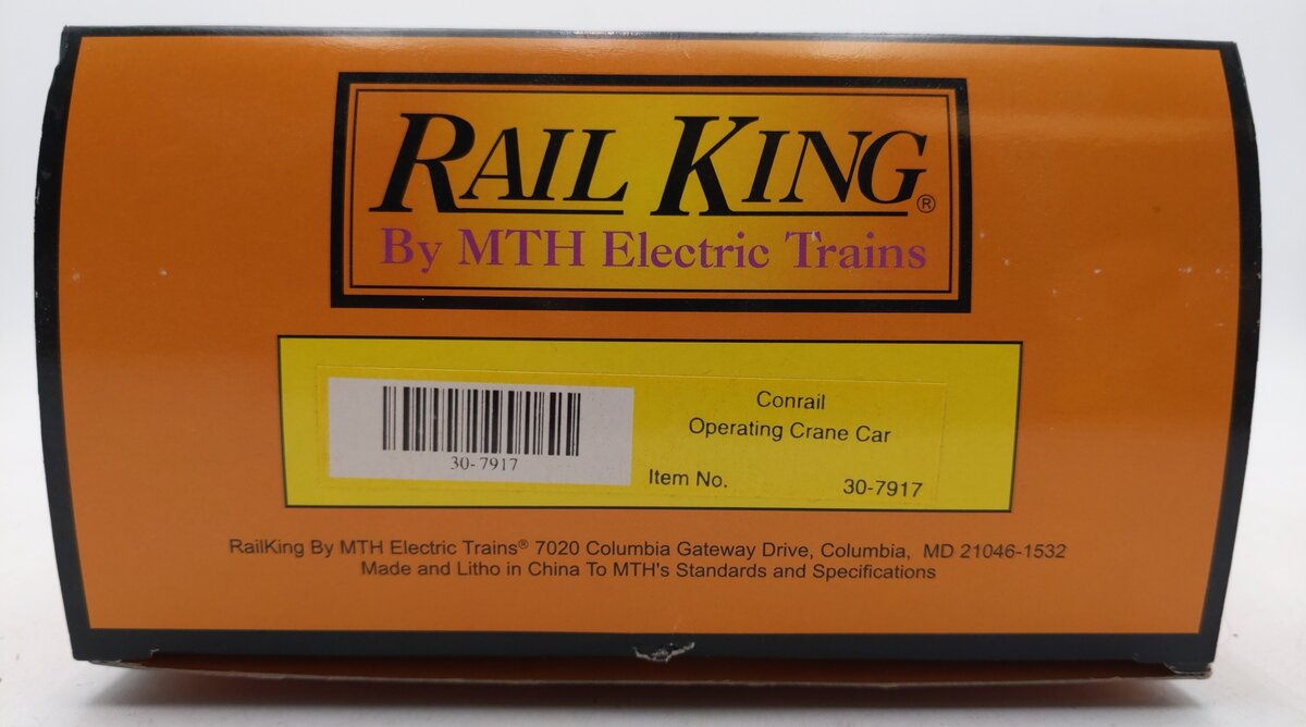 MTH 30-7917 O Gauge Conrail Crane Car #X47 LN/Box