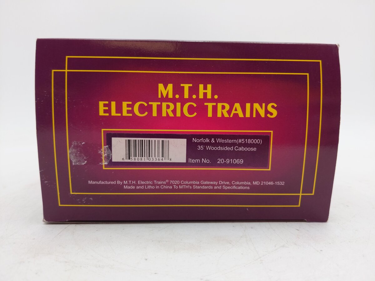 MTH 20-91069 O Scale N&W Woodsided Caboose #518000 LN/Box