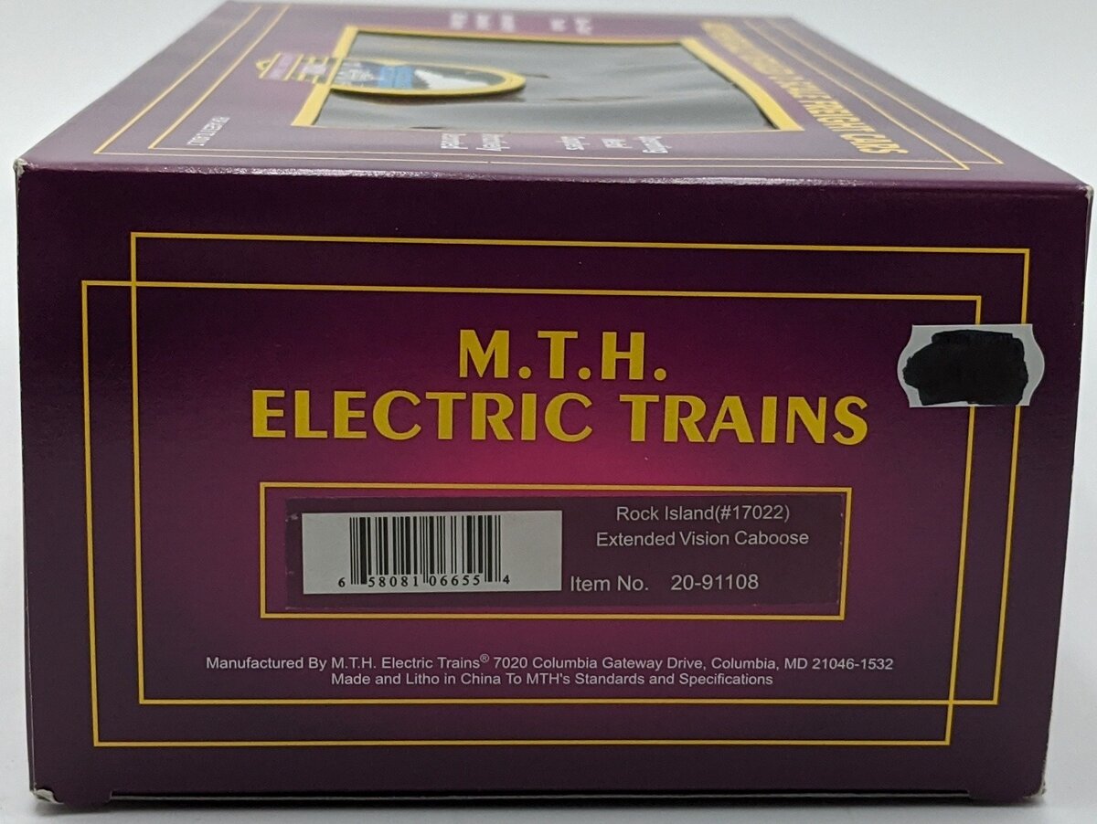 MTH 20-91108 Rock Island Extended Vision Caboose #17022 NIB