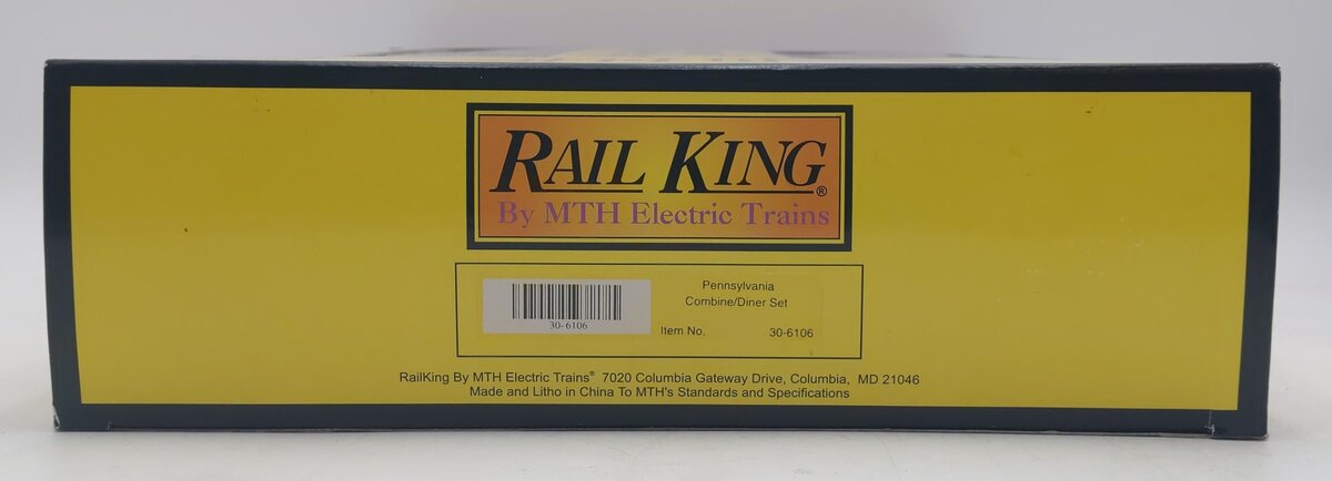 MTH 30-6106 O Gauge Pennsylvania Streamlined Combine/Diner Set NIB