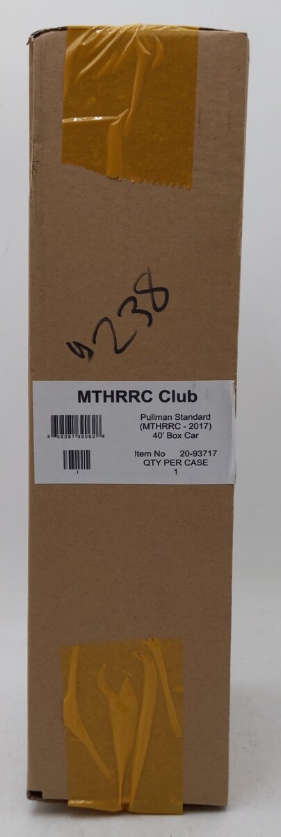 MTH 20-93717 O Gauge MTHRRC-2017 Gauge Pullman Standard 40' Box Car #1 MT/Box