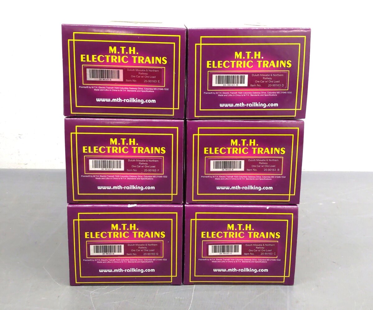 MTH 20-90163 O Duluth Missabe & Northern Ore Car Set (Set of 6) NIB