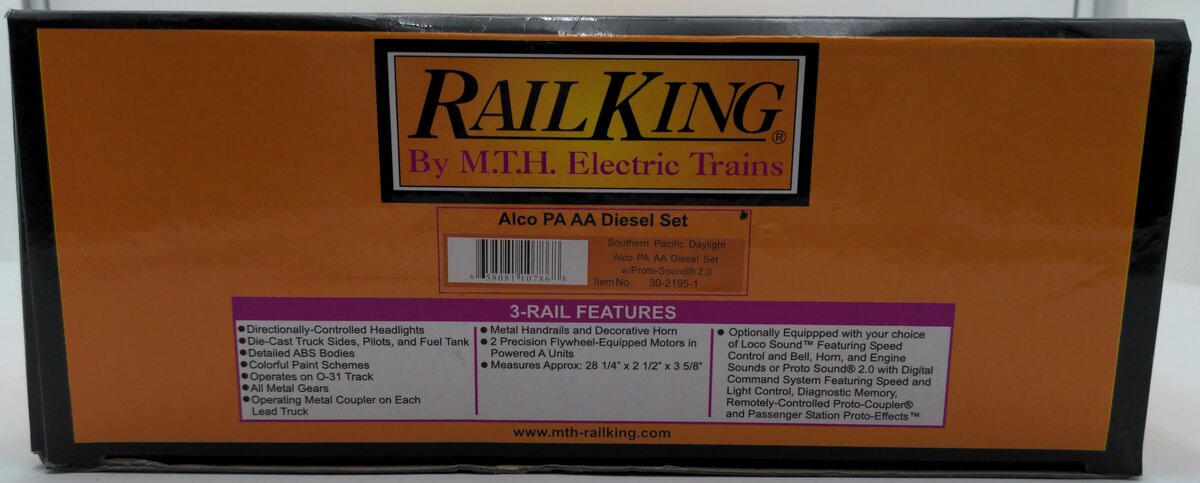 MTH 30-2195-1 Southern Pacific PA-1 AA Diesel Engine Set #604/602 w/ PS2 EX/Box