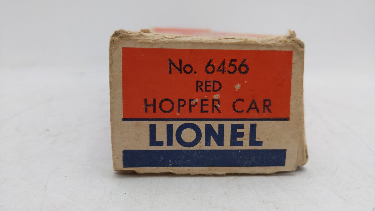 Lionel 6456 Vintage O Lehigh Valley Maroon 2-Bay Hopper Car #25000 VG/Box
