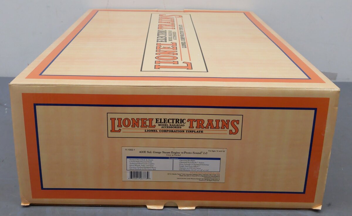 MTH 11-1002-1 400E Steam Engine Gray w/Nickel NIB