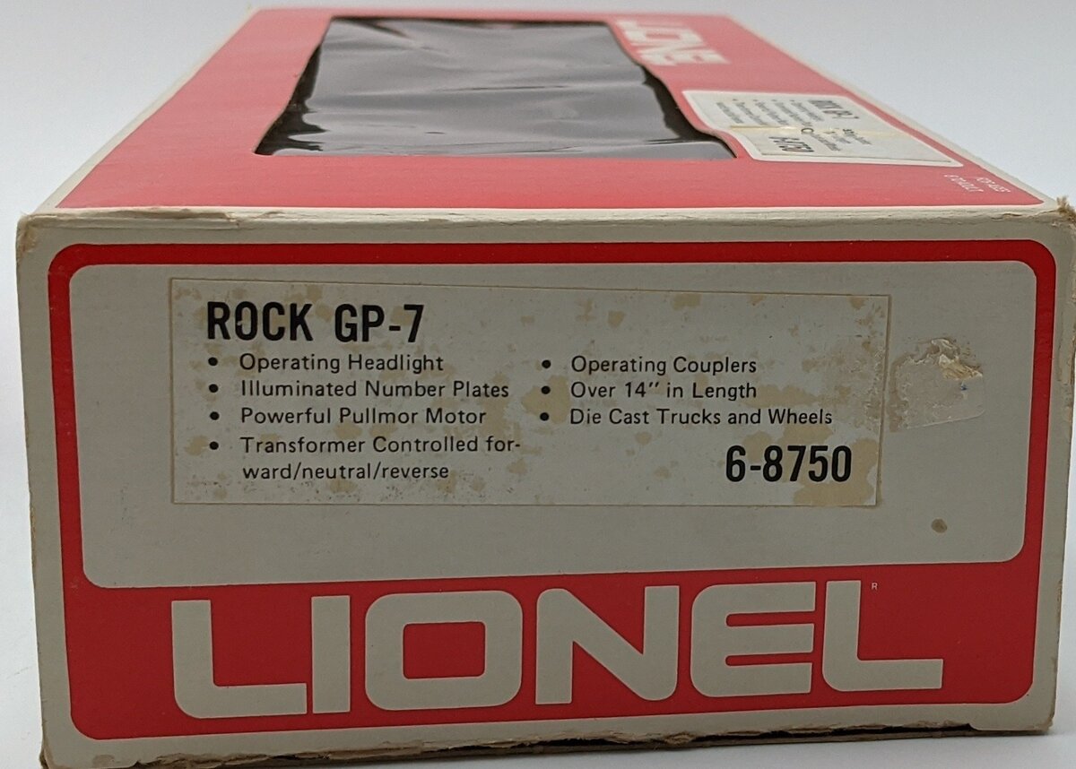 Lionel 6-8750 O Gauge Rock Island GP7 Powered Diesel Locomotive EX/Box