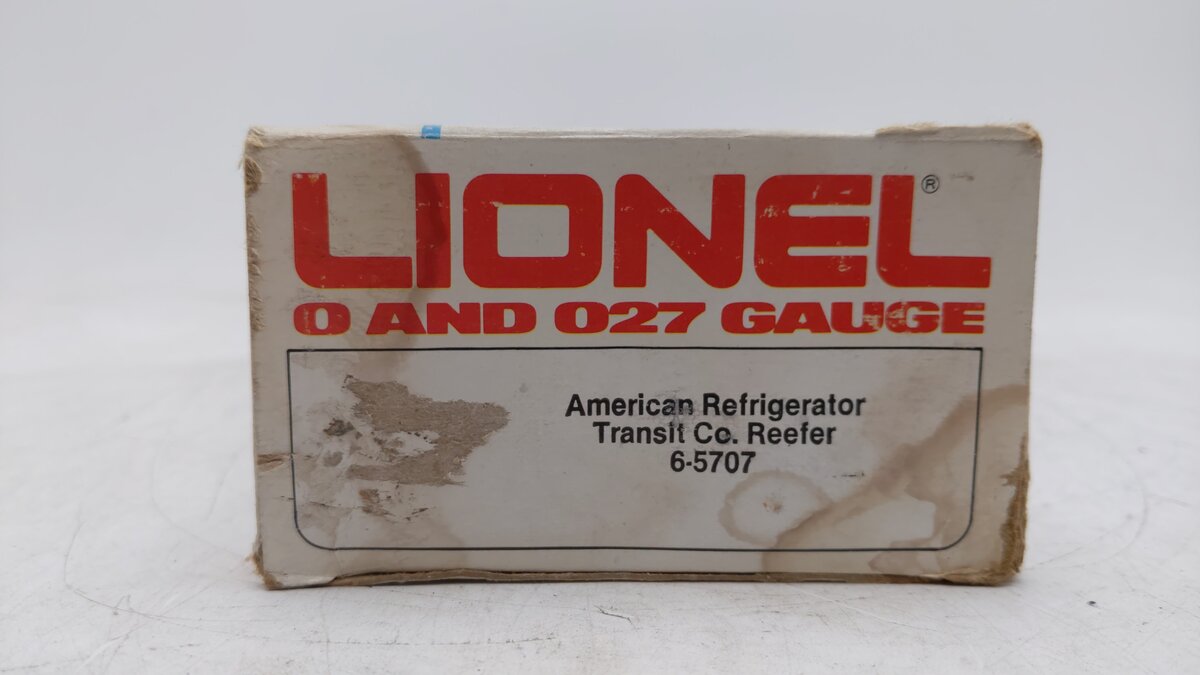Lionel 6-5707 O Gauge American Refrigerator Transit Co. Woodside Reefer EX/Box