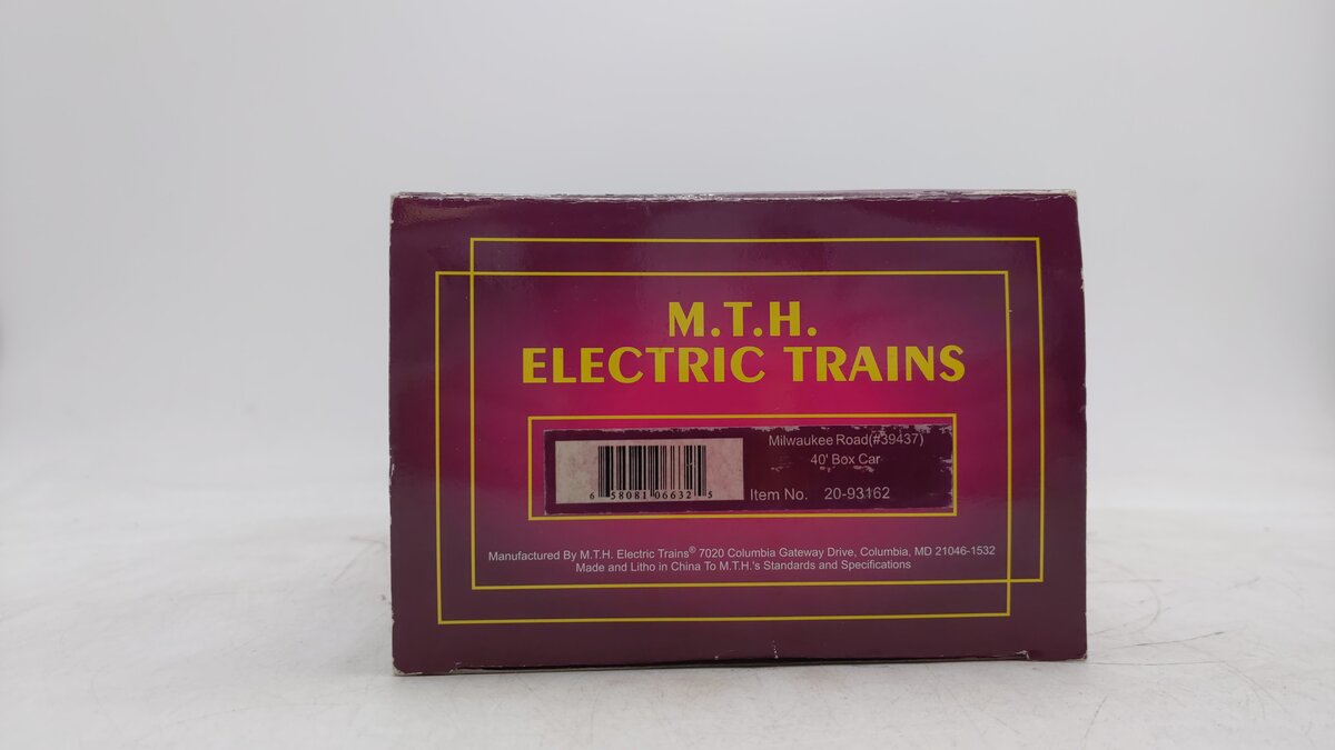 MTH 20-93162 O Gauge Milwaukee Road 40' Boxcar #39439 LN/Box