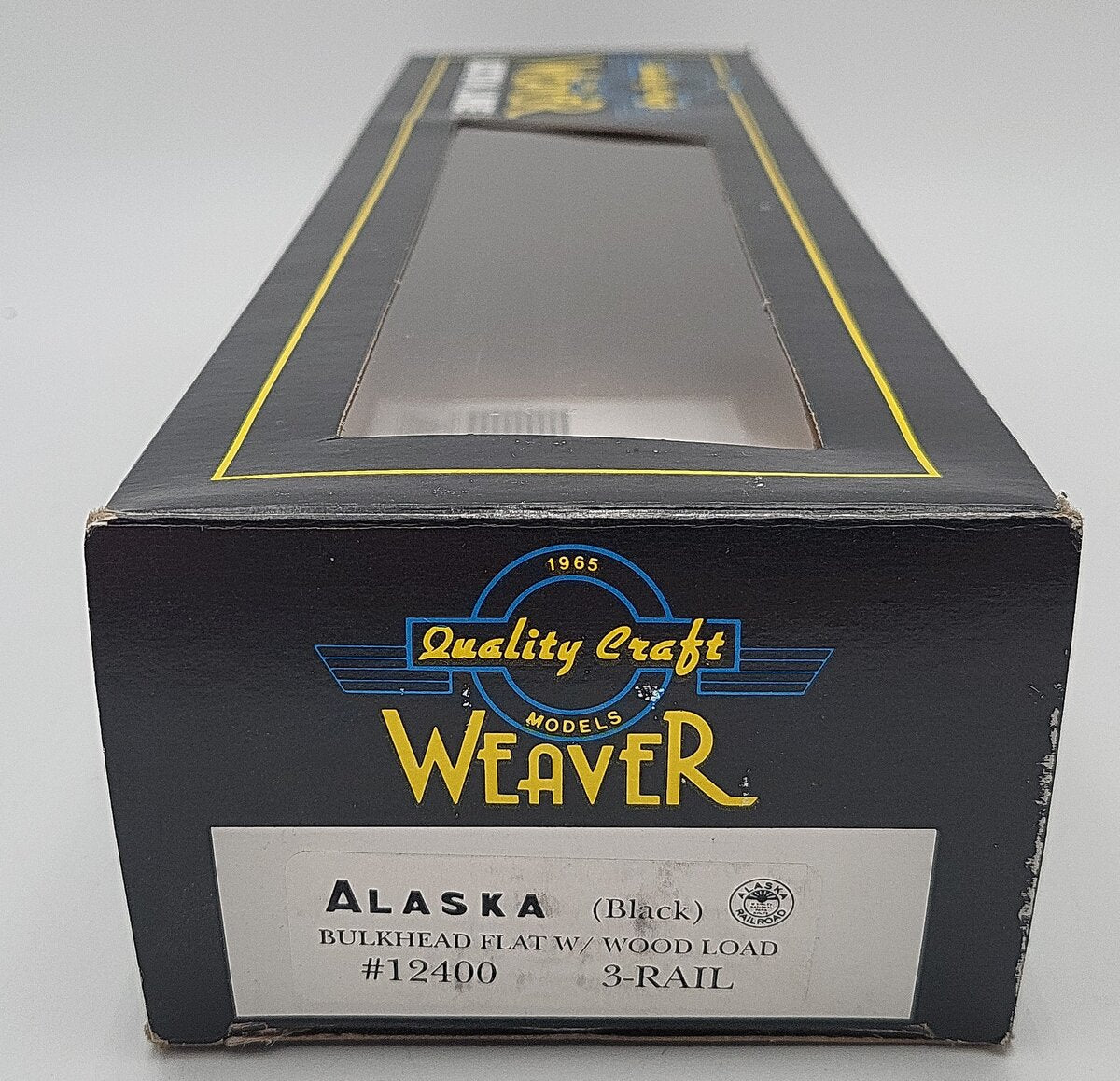 Weaver O Gauge Alaska Bulkhead Flat W/ Wood Load #12400 (3 Rail) LN/Box