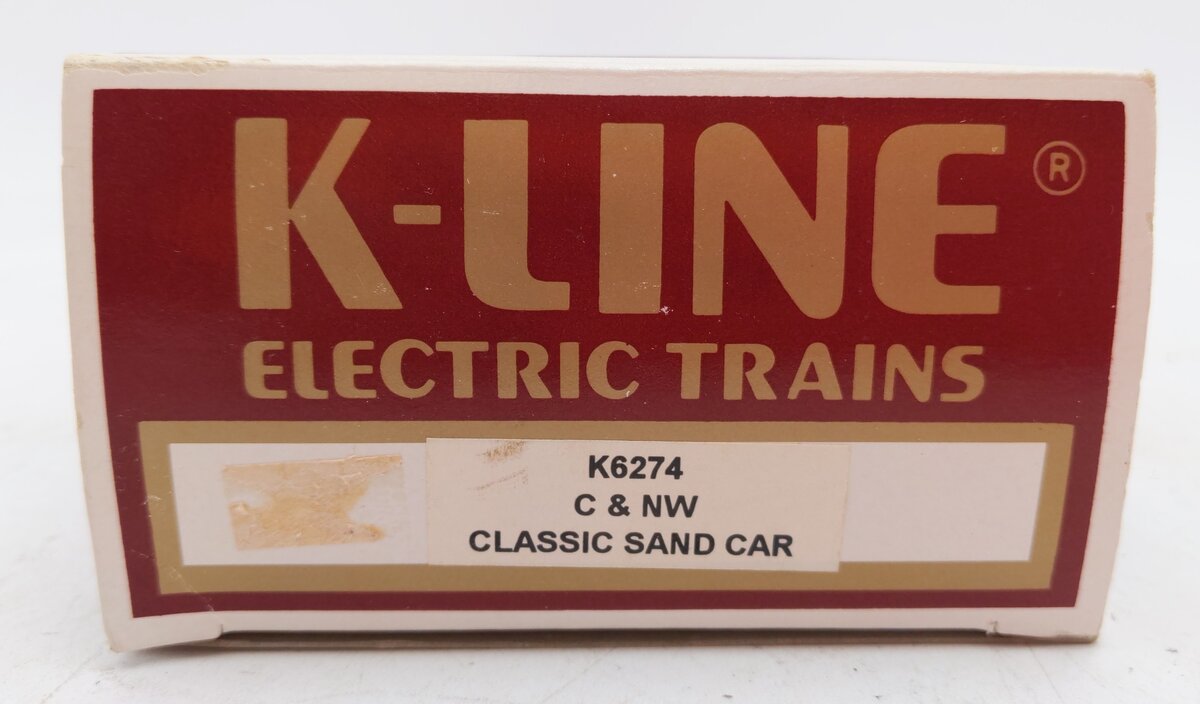 K-Line K6274 O Gauge C&NW Classic Ribbed Sand Car EX/Box