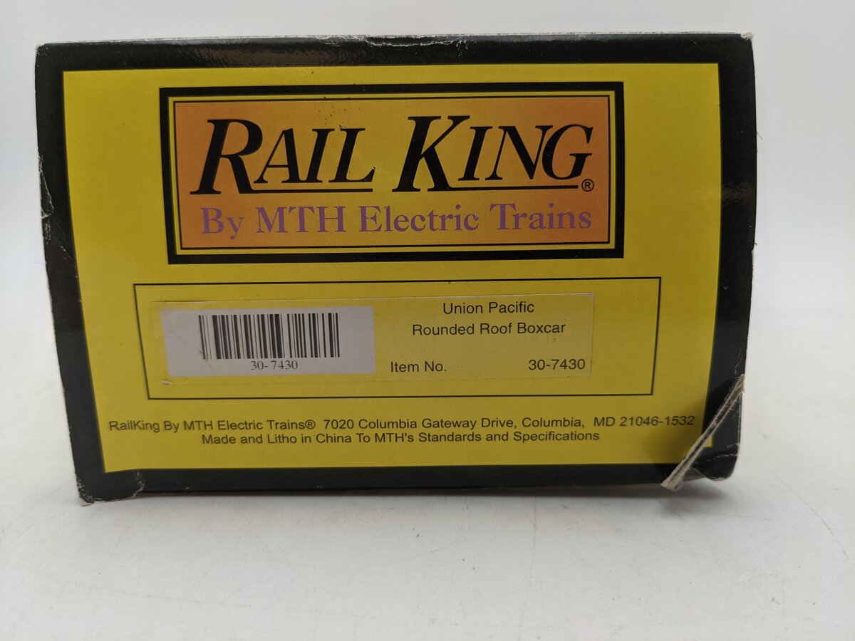 MTH 30-7430 O Gauge Union Pacific Rounded Roof Boxcar #9367 EX/Box