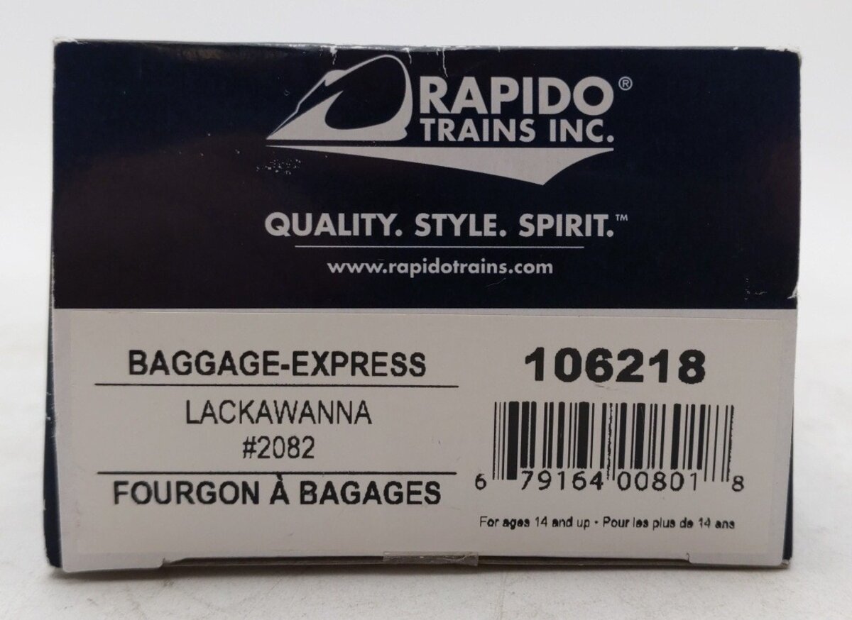 Rapido Trains 106218 HO Delaware Lackawanna & Western Baggage Express #2082