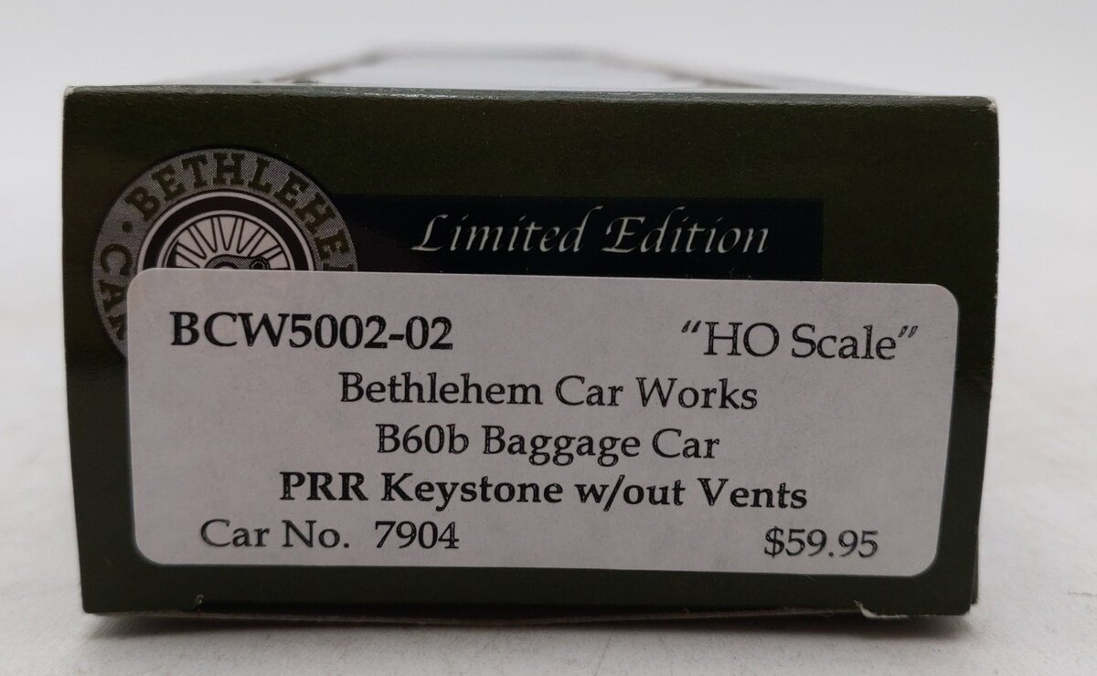 The Bethlehem Car Works BCW5002-2 HO Pennsylvania B60b Baggage Car #7904 LN/Box