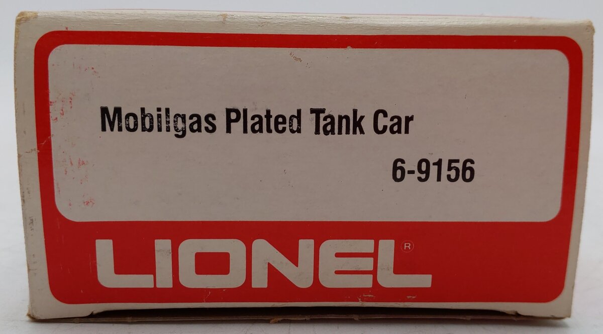 Lionel 6-9156 O Gauge Mobilgas Plated Single Dome Tank Car VG/Box