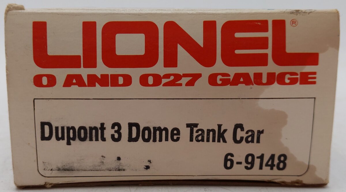 Lionel 6-9148 O Gauge DuPont Triple Dome Tank Car #9148 EX/Box