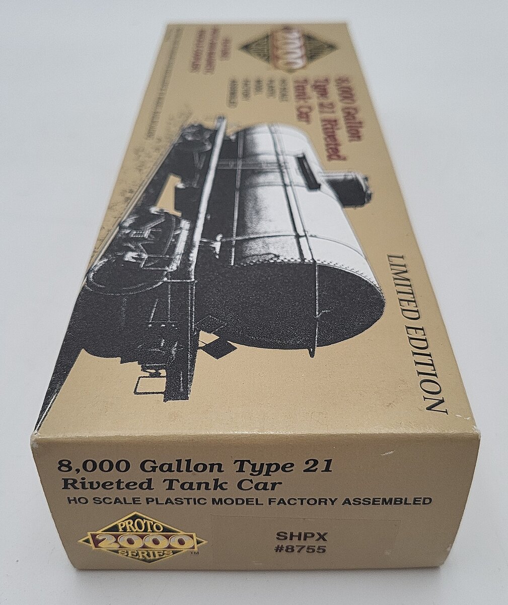 Proto 2000 8755 HO Scale SHPX 8,000 Gallon Riveted Tank Car EX/Box