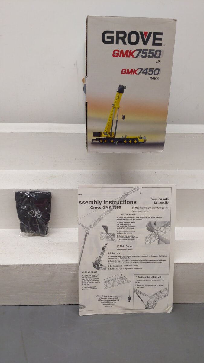 NZG 526 1:50 Scale Grove GMK7550 US All Terrain Hydraulic Crane Diecast NIB