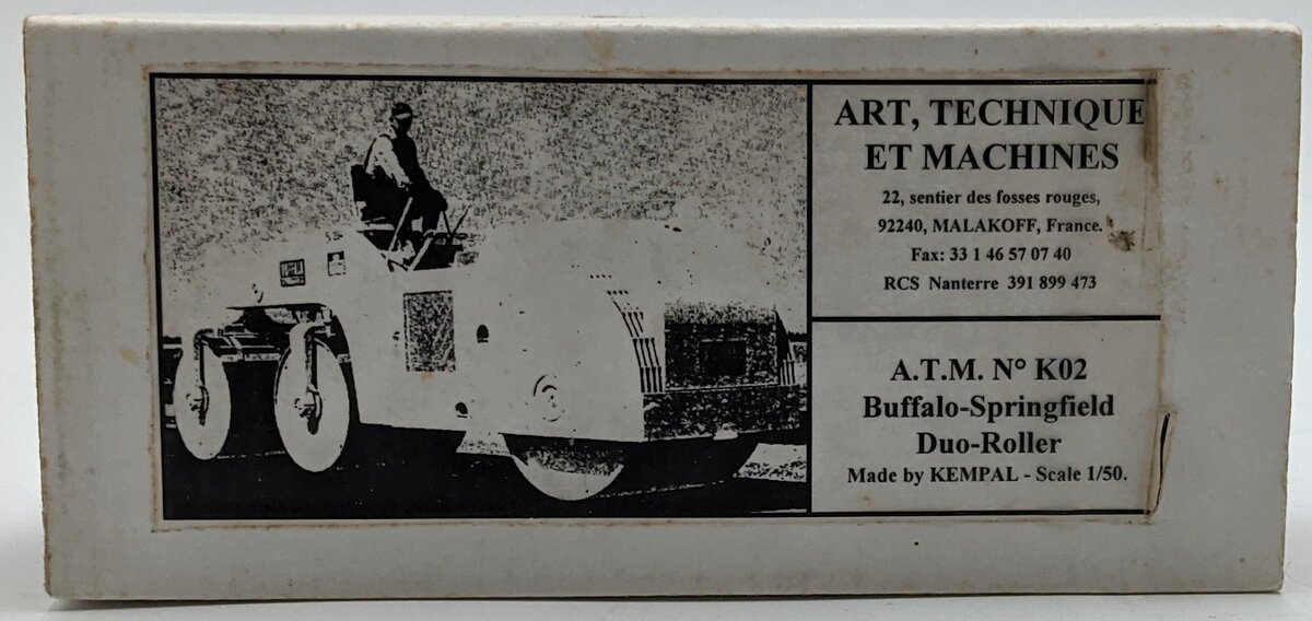 ATM K02 1:50 Diecast Buffalo Springfield KX25D Duo Roller NIB