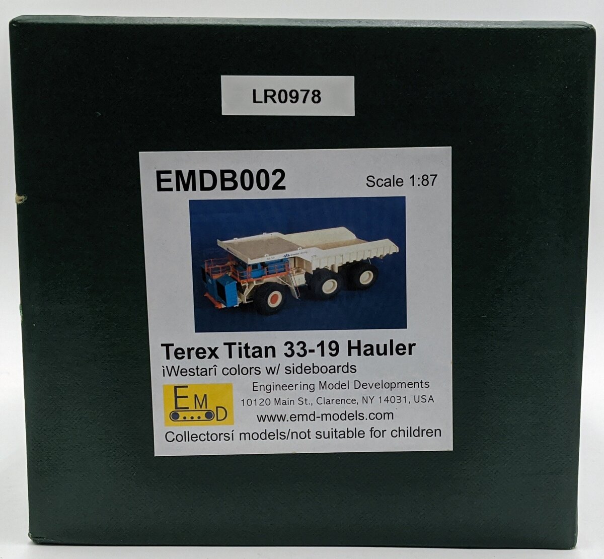EMD EMDB002 1:87 Brass Terex Titan Truck Westar EX/Box