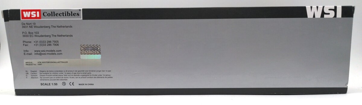 WSI 10067 1:50 Scale HTM Nootenboom Ballast Trailer LN/Box