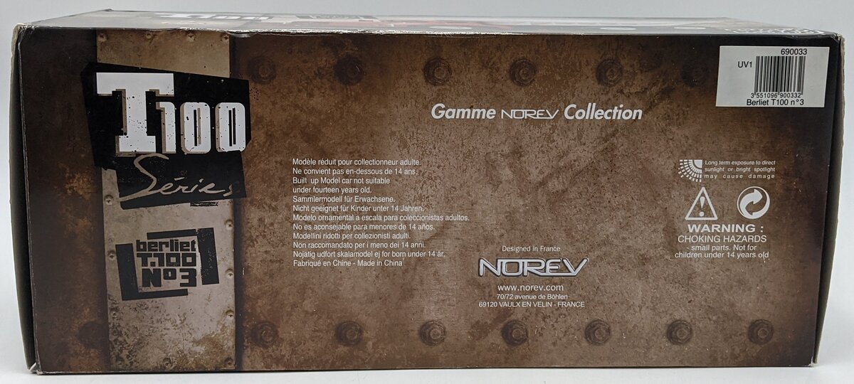 Norev 690033 1:43 Berliet T100 Dump Truck Red & White NIB