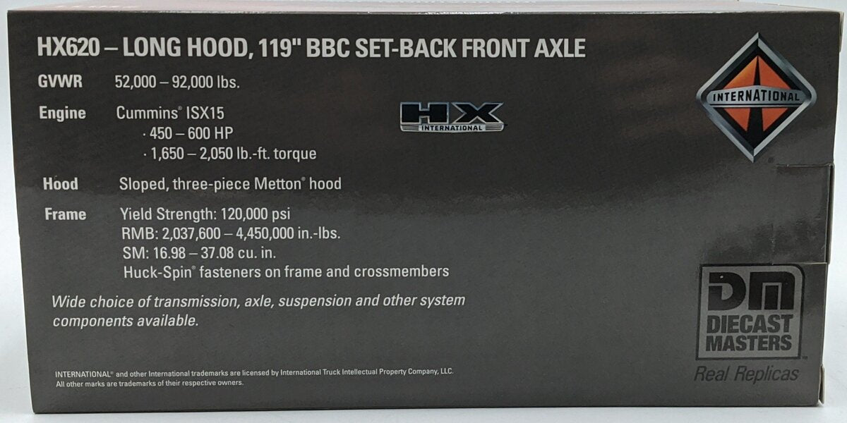 DieCast Masters 71011 1:50 Light Grey International HX620 Day Cab Tridem Tractor NIB