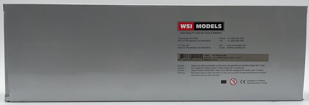 WSI 04-2031 1:50 Premium Line Low Loader - 6 Axle With Dolly NIB