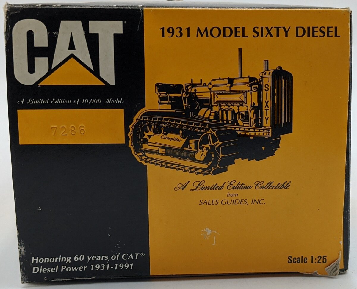 Conrad 2873 1:25 Scale Diecast 1931 Caterpillar Model Sixty Diesel Tractor NIB
